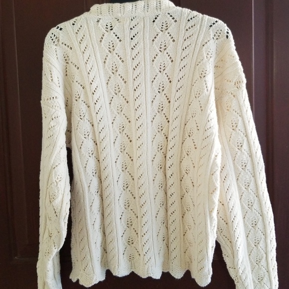 Mondala 100% Cotton Cable Knit Sweater - Sz Small - Picture 2 of 4